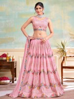 Pink Pure Georgette Designer Lehenga Choli